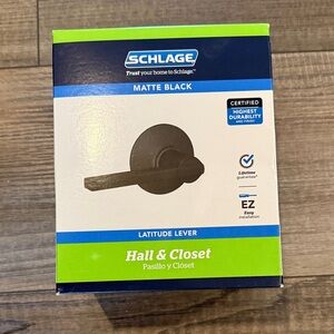 Schlage Matte Black Latitude Lever